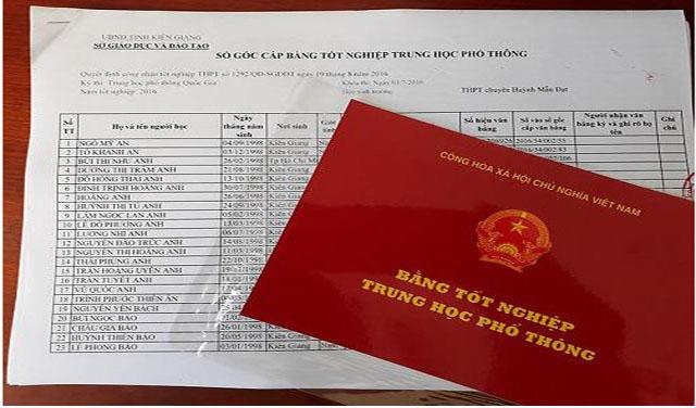 Làm bằng cấp 3 phôi thật - giá rẻ 